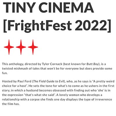 TINY CINEMA [FrightFest 2022]